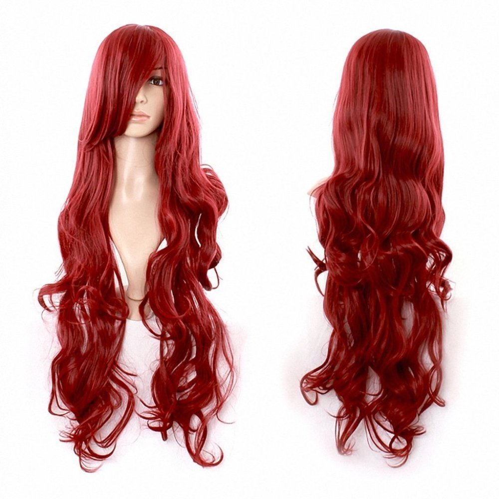 [WAVY] Red Wine Burgundy Cosplay Wig